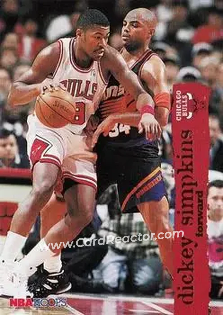 1995-96 Hoops #25 - Dickey Simpkins - Chicago Bulls - Front