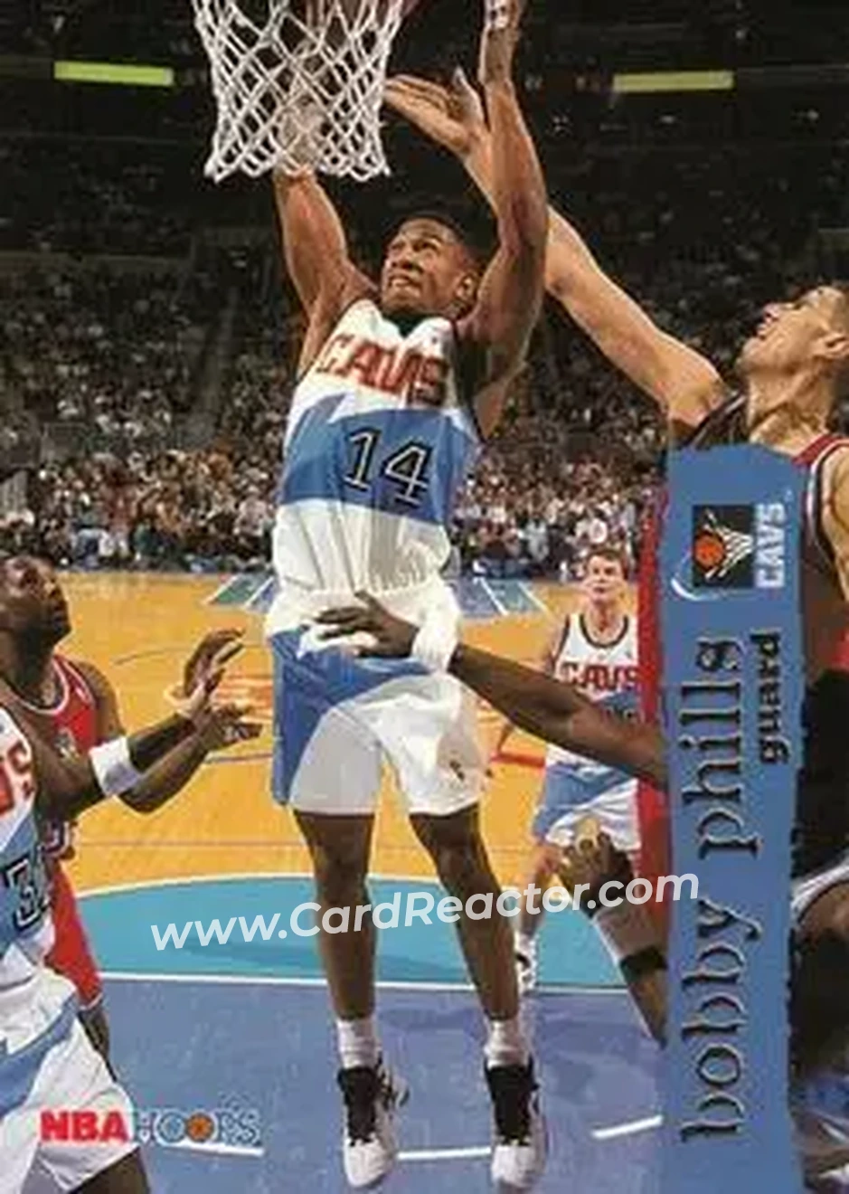 1995-96 Hoops #29 - Bobby Phills - Cleveland Cavaliers - Front