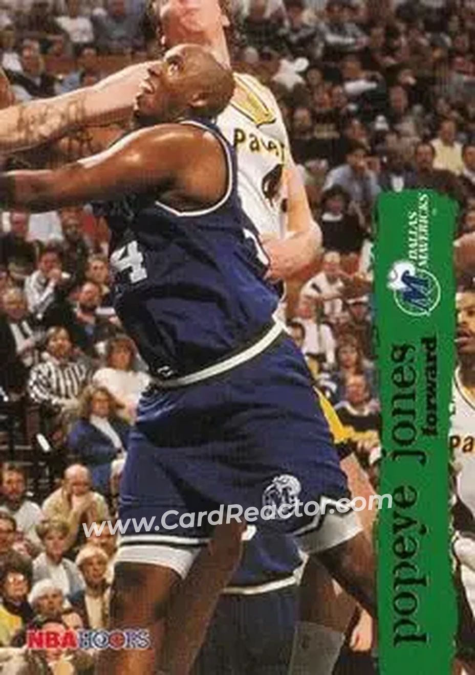 1995-96 Hoops #34 - Popeye Jones - Dallas Mavericks - Front