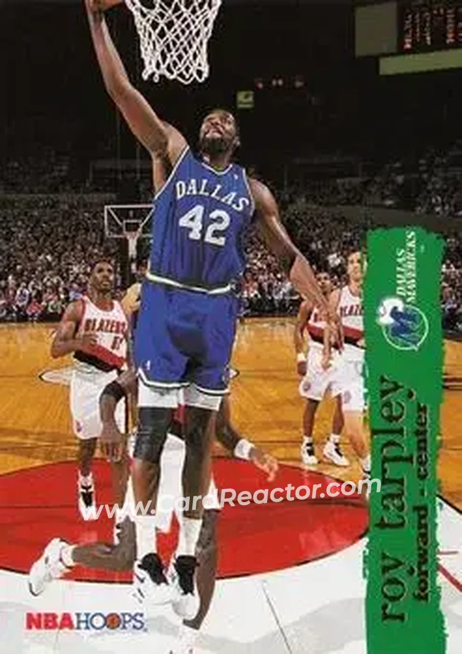 1995-96 Hoops #37 - Roy Tarpley - Dallas Mavericks - Front
