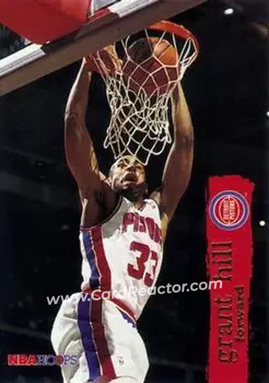 1995-96 Hoops #46 - Grant Hill - Detroit Pistons - Front
