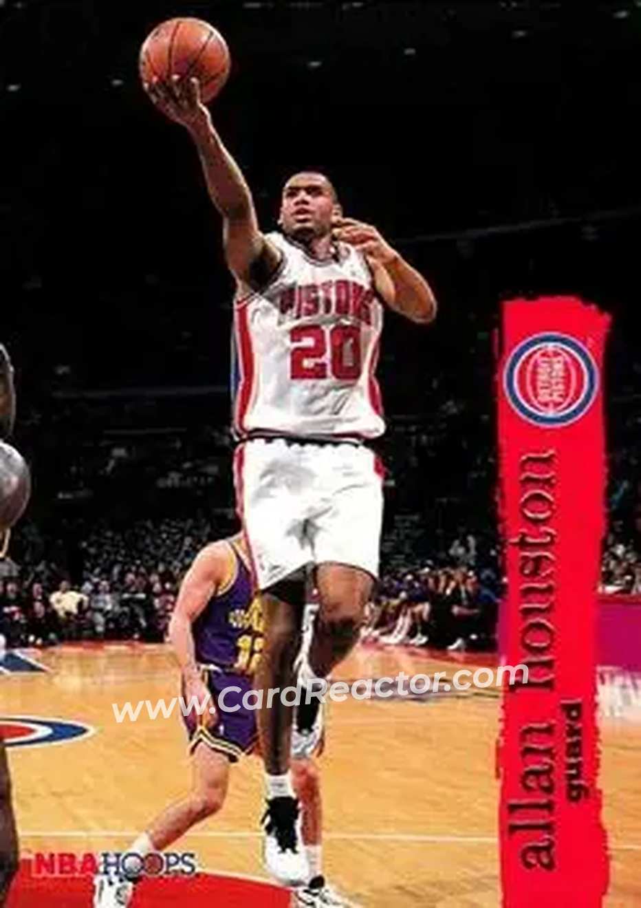 1995-96 Hoops #47 - Allan Houston - Detroit Pistons - Front