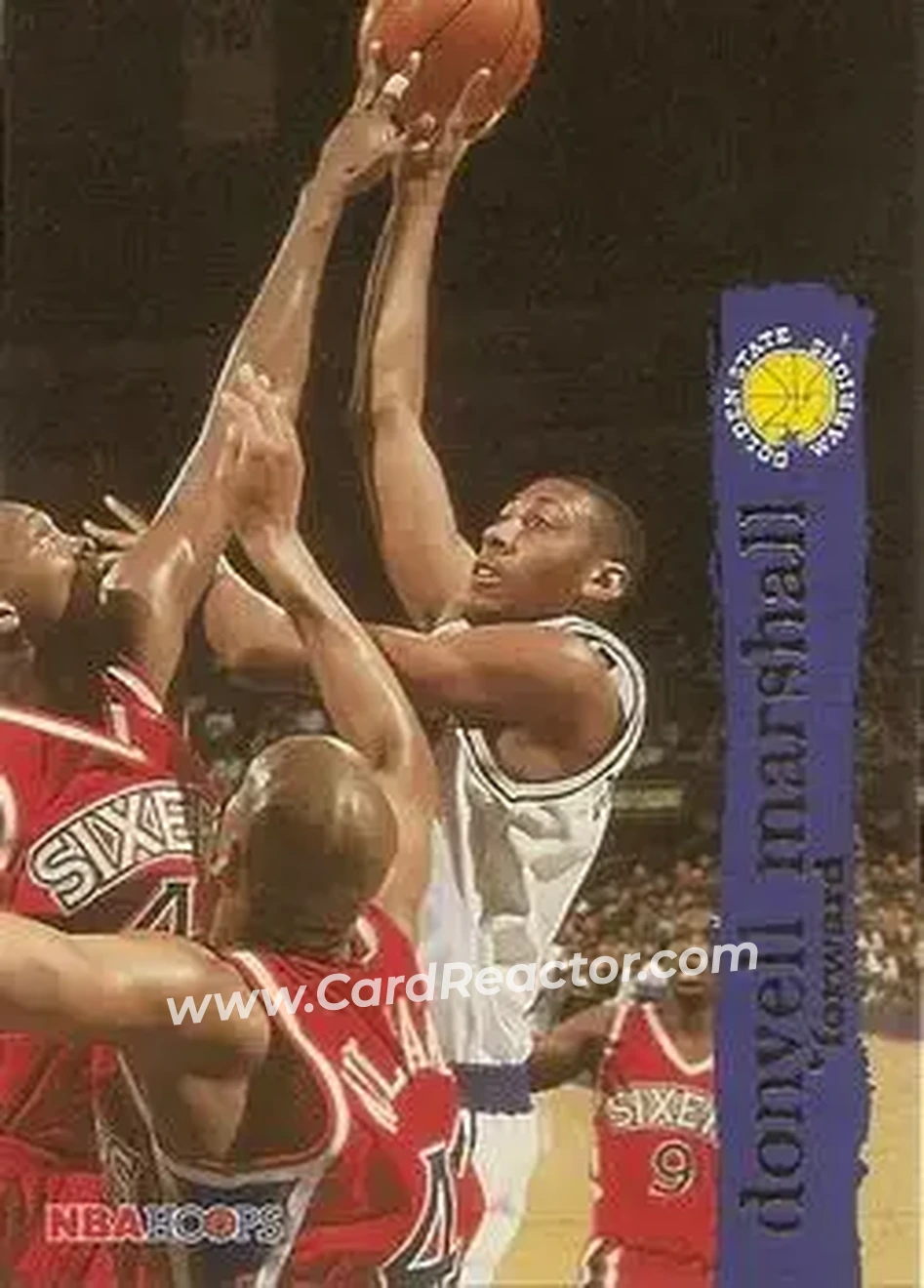1995-96 Hoops #53 - Donyell Marshall - Golden State Warriors - Front