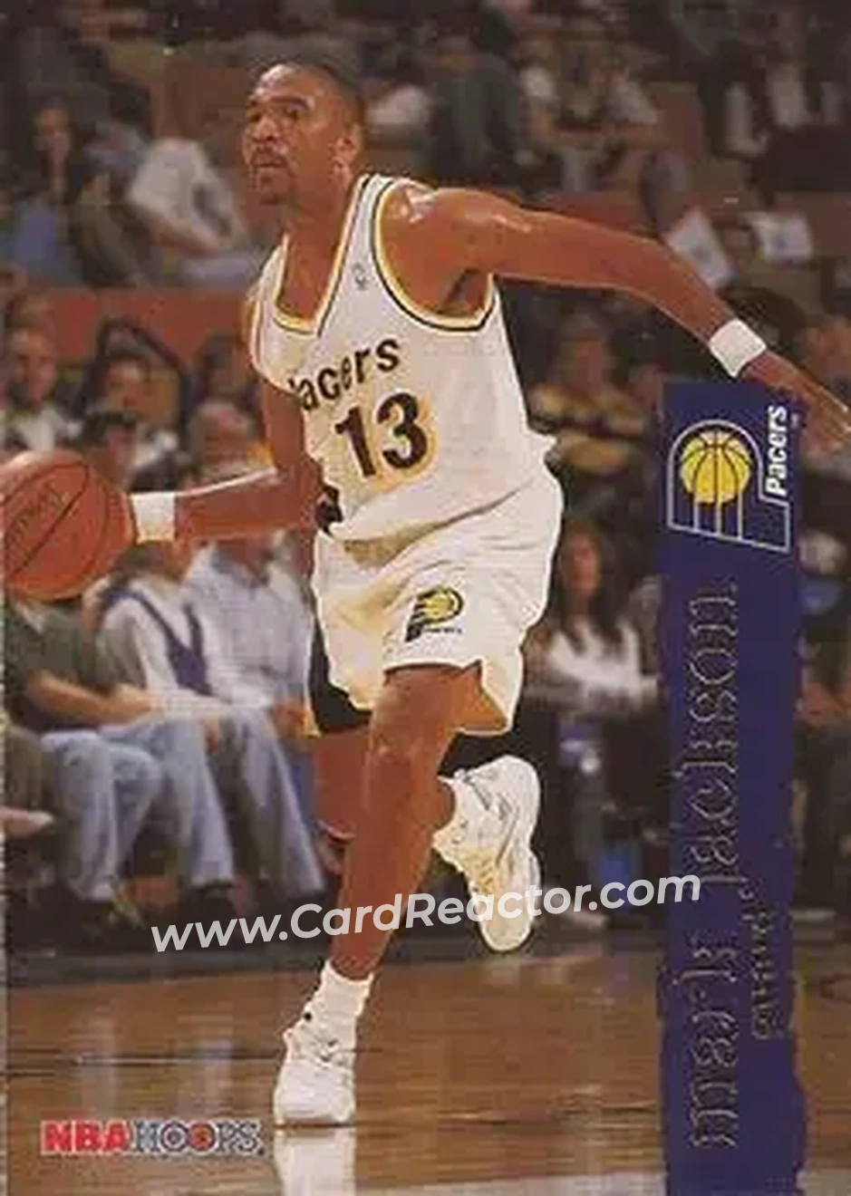 1995-96 Hoops #66 - Mark Jackson - Indiana Pacers - Front