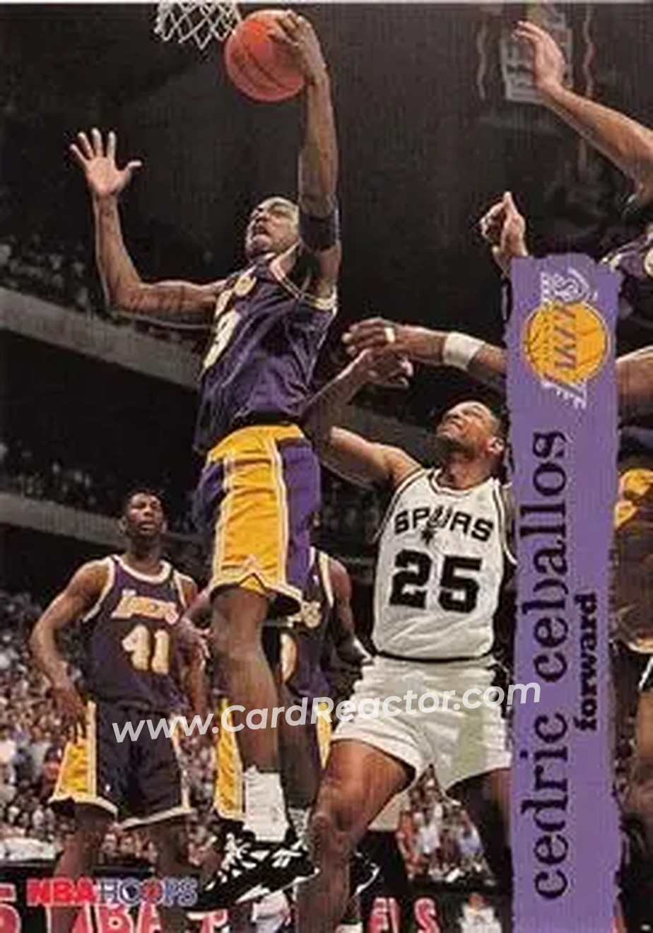 1995-96 Hoops #78 - Cedric Ceballos - Los Angeles Lakers - Front