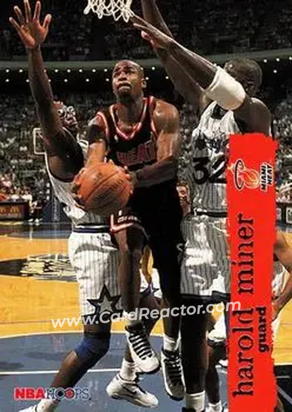 1995-96 Hoops #84 - Harold Miner - Miami Heat - Front