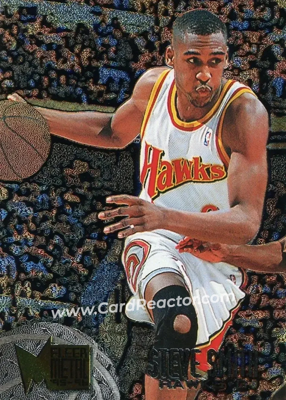 1995-96 Metal #4 - Steve Smith - Atlanta Hawks - Front