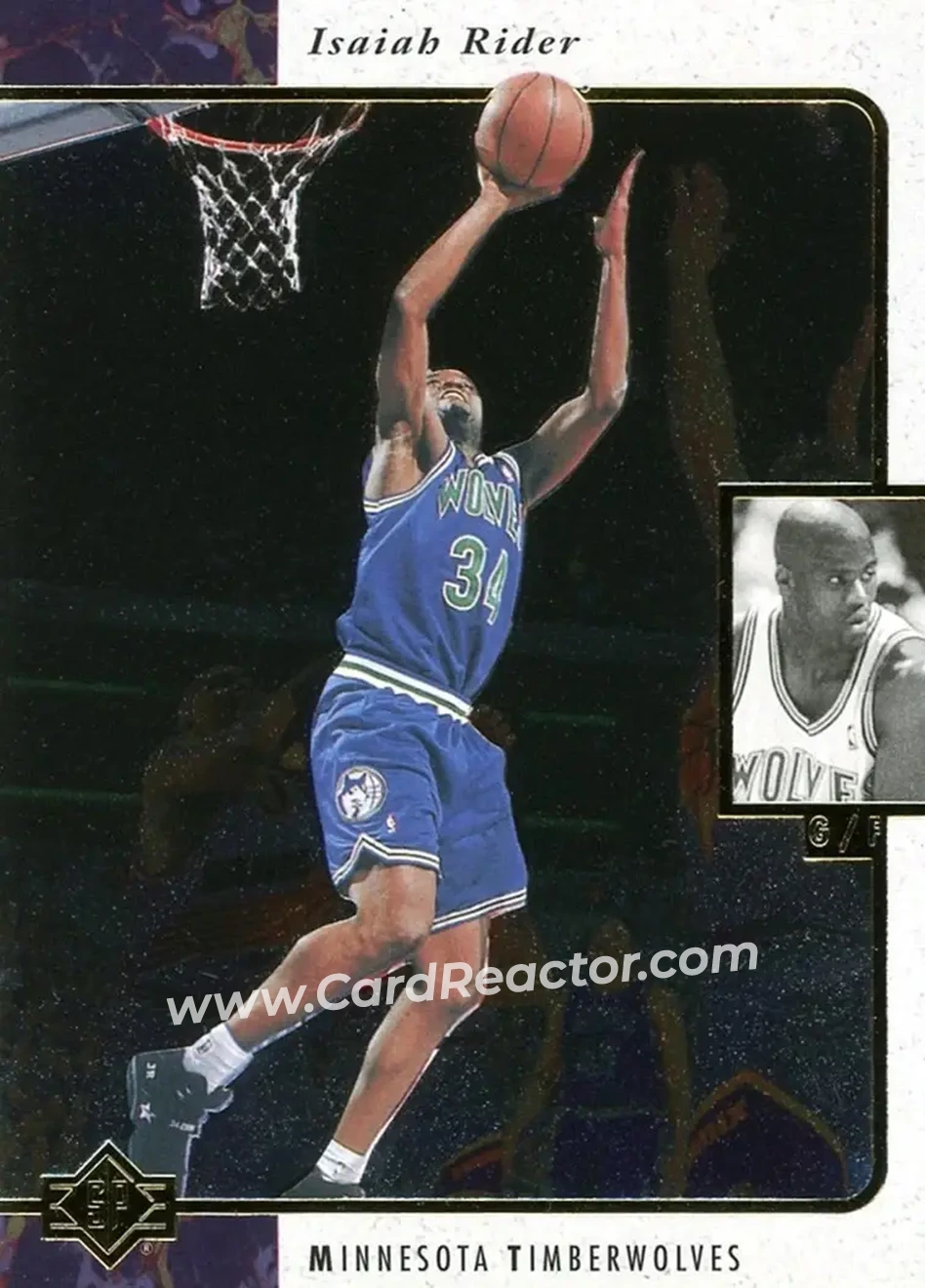 1995-96 SP #82 - Isaiah Rider - Minnesota Timberwolves - Front