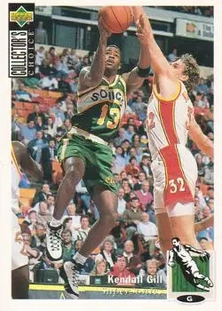 1994-95 Collector's Choice Spanish #13 - Kendall Gill - Charlotte Hornets