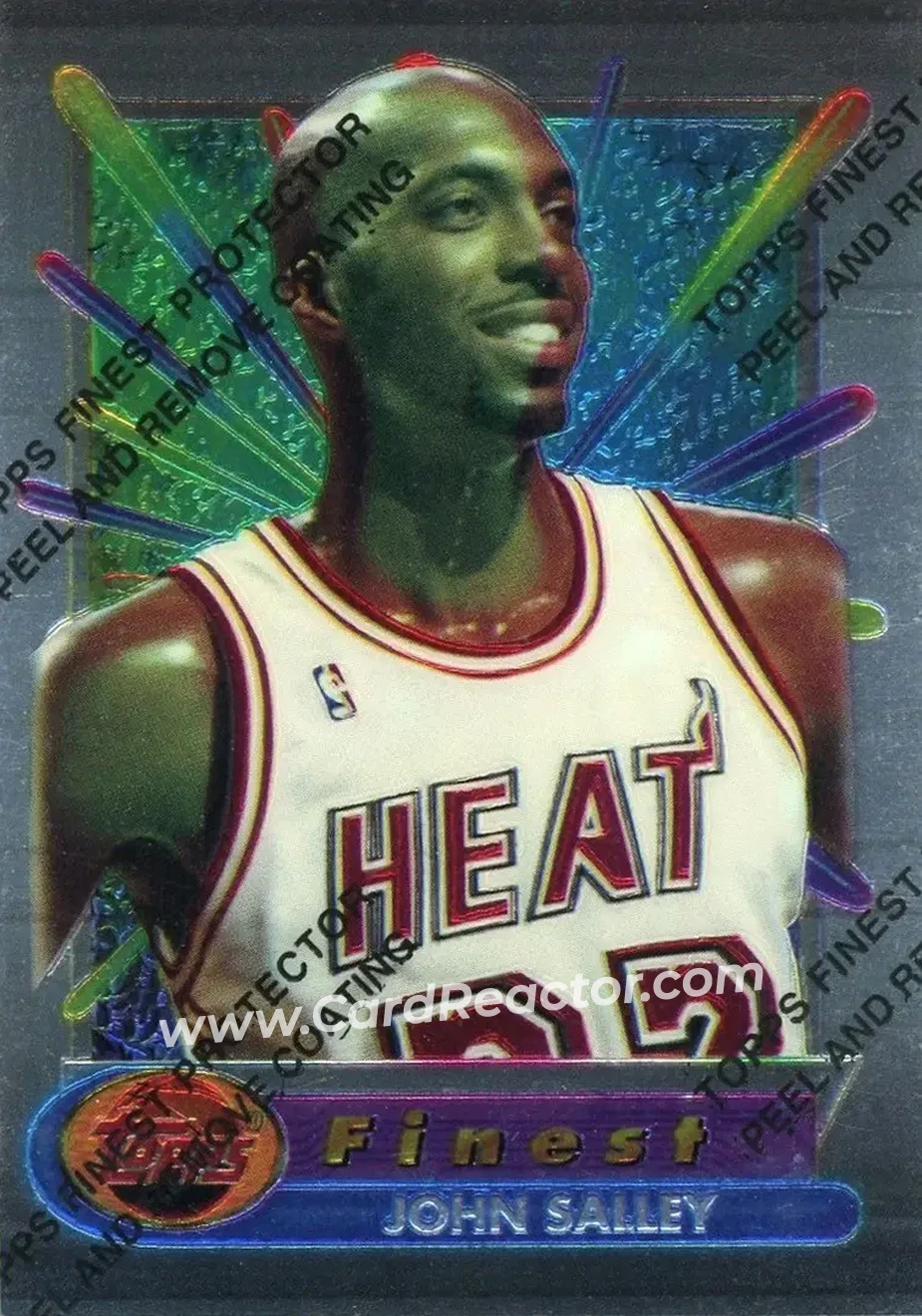 1994-95 Finest #19 - John Salley - Miami Heat - Front