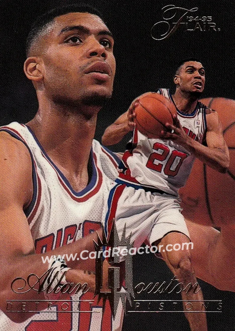 1994-95 Flair #46 - Allan Houston - Detroit Pistons - Front