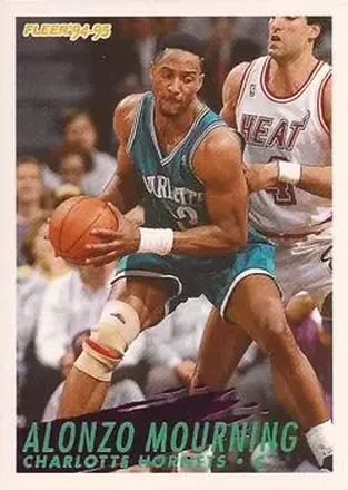 1994-95 Fleer #27 - Alonzo Mourning - Charlotte Hornets