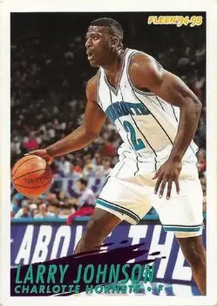 1994-95 Fleer European #26 - Larry Johnson - Charlotte Hornets