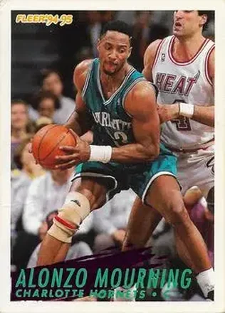 1994-95 Fleer European #27 - Alonzo Mourning - Charlotte Hornets