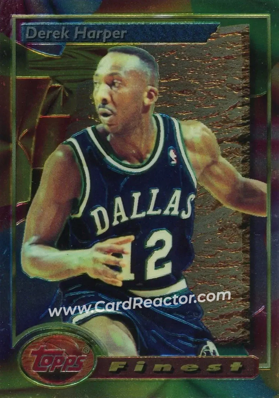 1993-94 Finest #31 - Derek Harper - Dallas Mavericks - Front