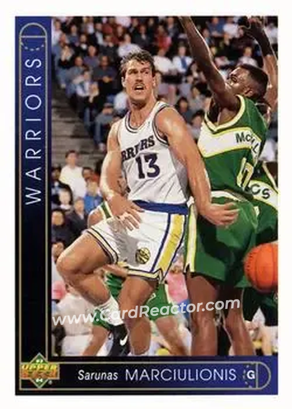 1993-94 Upper Deck #95 - Šarūnas Marčiulionis - Golden State Warriors