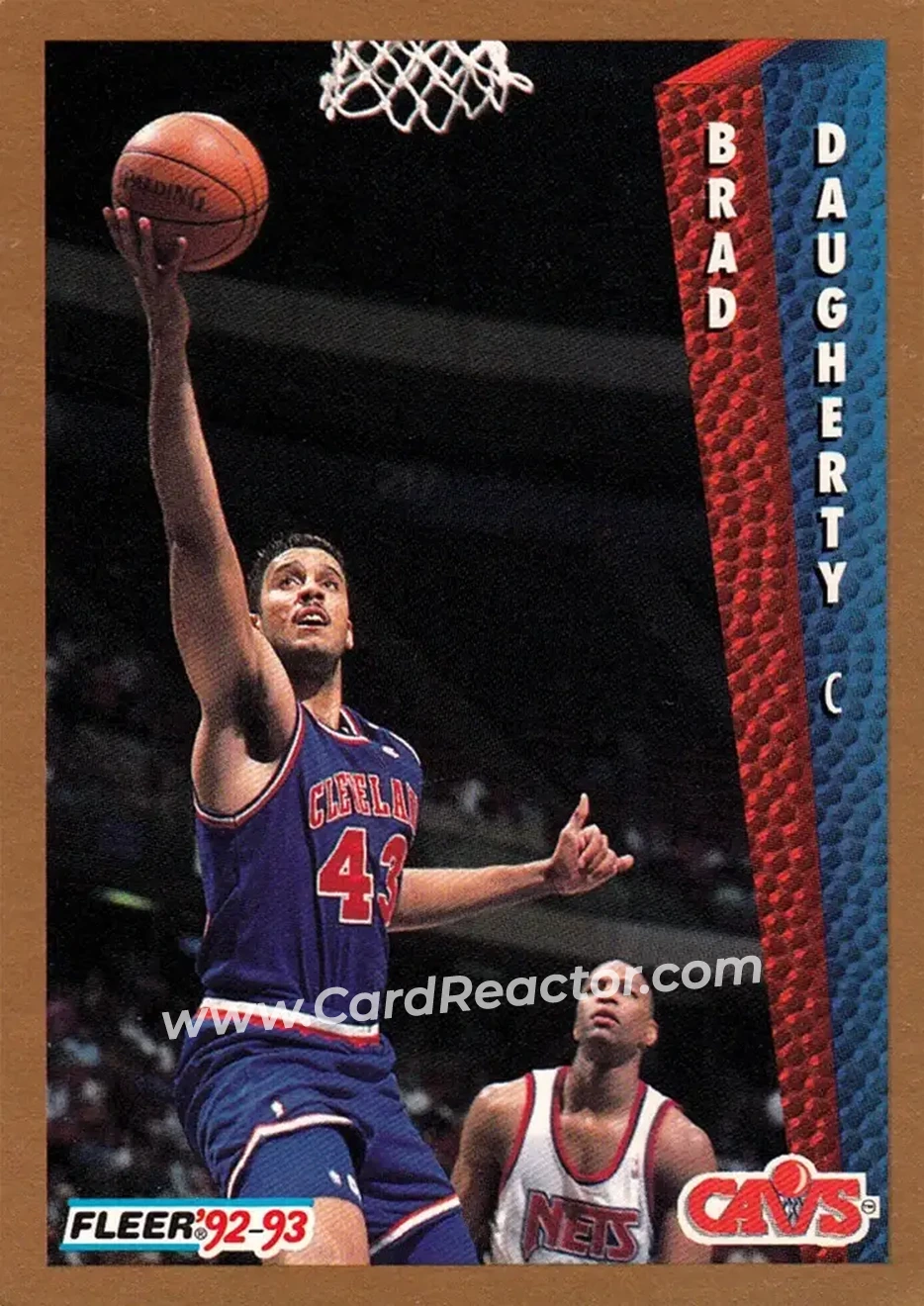 1992-93 Fleer #40 - Brad Daugherty - Cleveland Cavaliers - Front