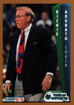 1992-93 Fleer #47 - Richie Adubato - Dallas Mavericks