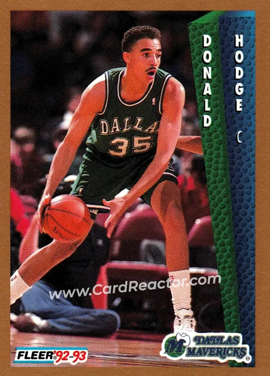 1992-93 Fleer #50 - Donald Hodge - Dallas Mavericks - Front