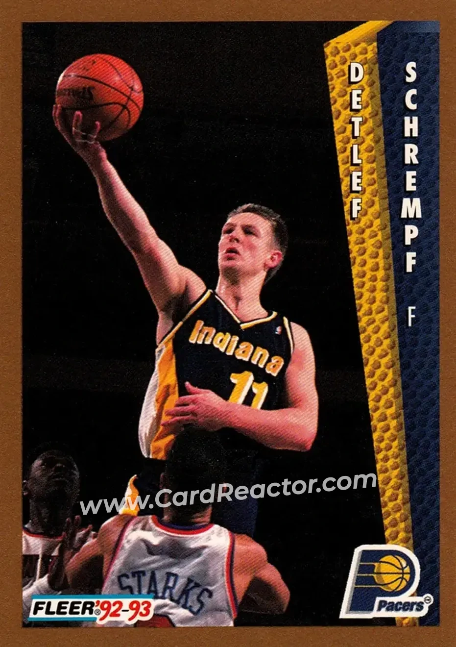 1992-93 Fleer #93 - Detlef Schrempf - Indiana Pacers - Front