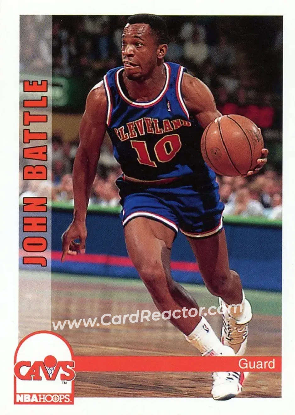 1992-93 Hoops #36 - John Battle - Cleveland Cavaliers - Front