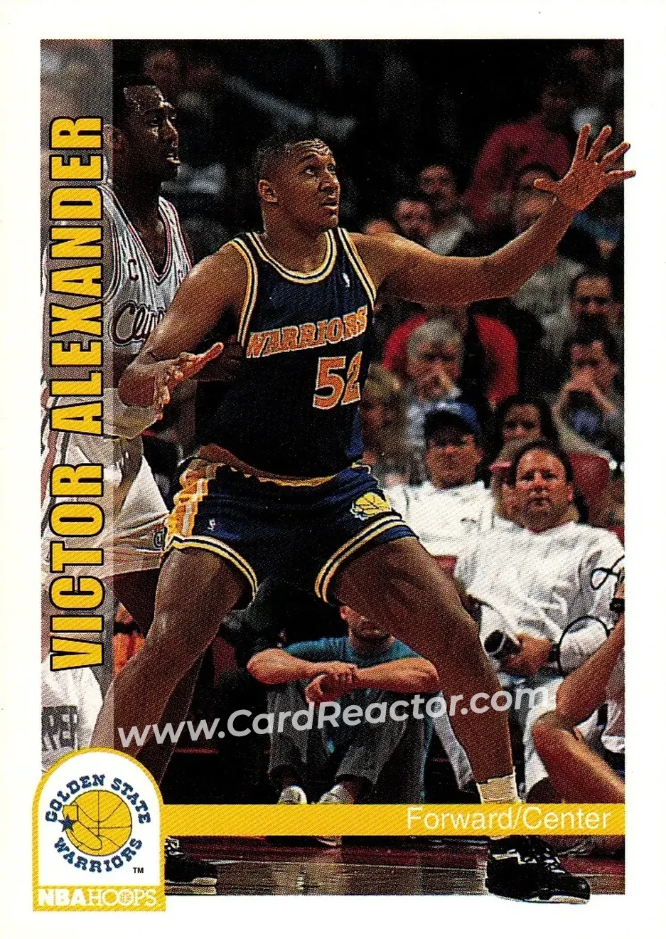 1992-93 Hoops #71 - Victor Alexander - Golden State Warriors - Front