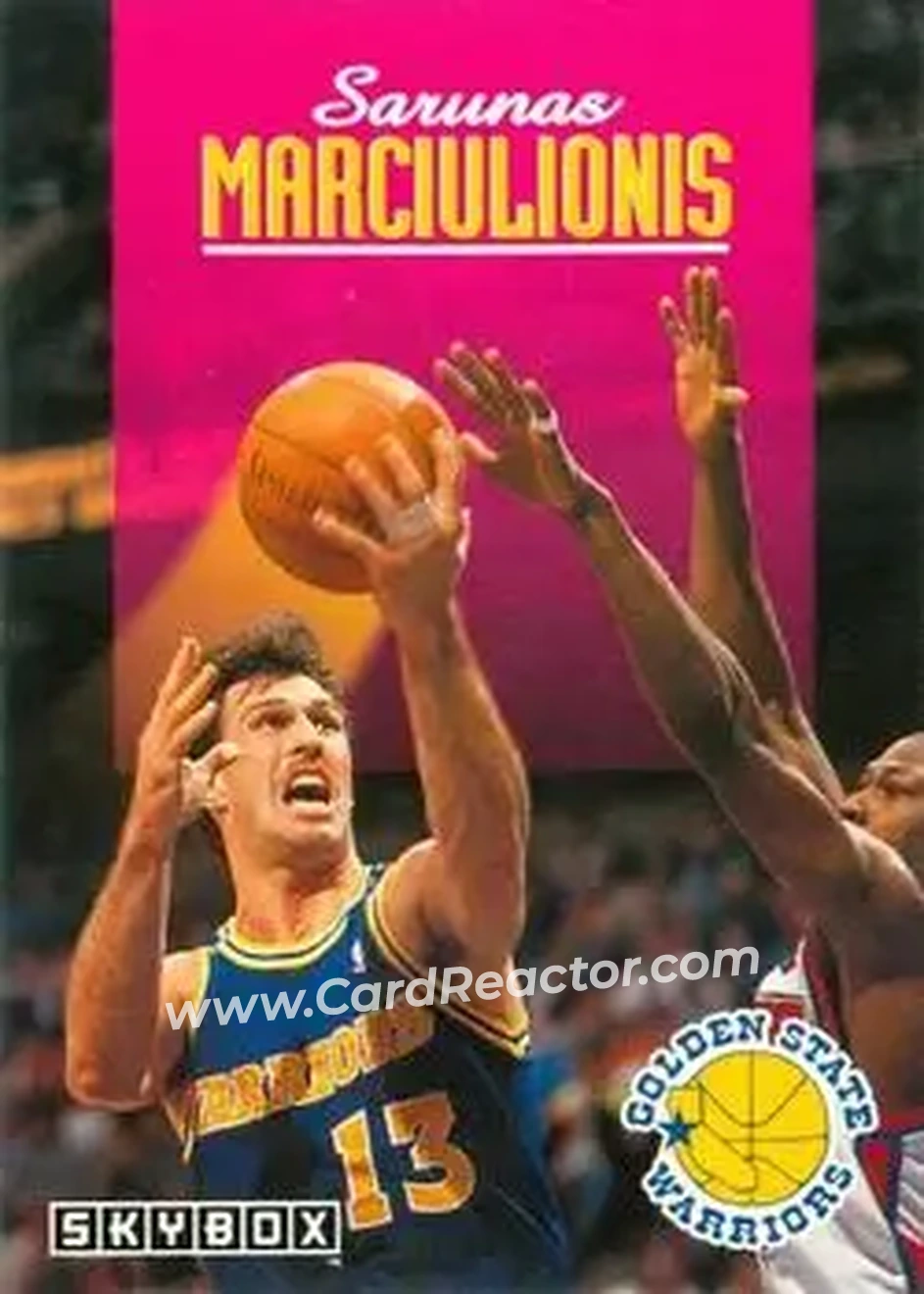 1992-93 SkyBox #82 - Šarūnas Marčiulionis - Golden State Warriors
