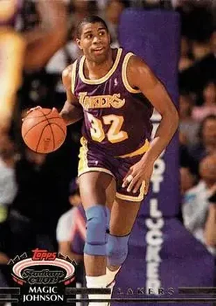 1992-93 Stadium Club #32 - Magic Johnson - Los Angeles Lakers