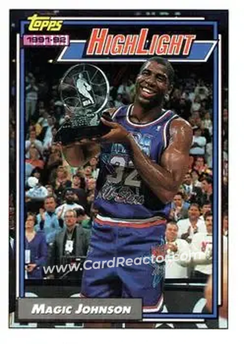 1992-93 Topps #2 - Magic Johnson - Los Angeles Lakers - Front