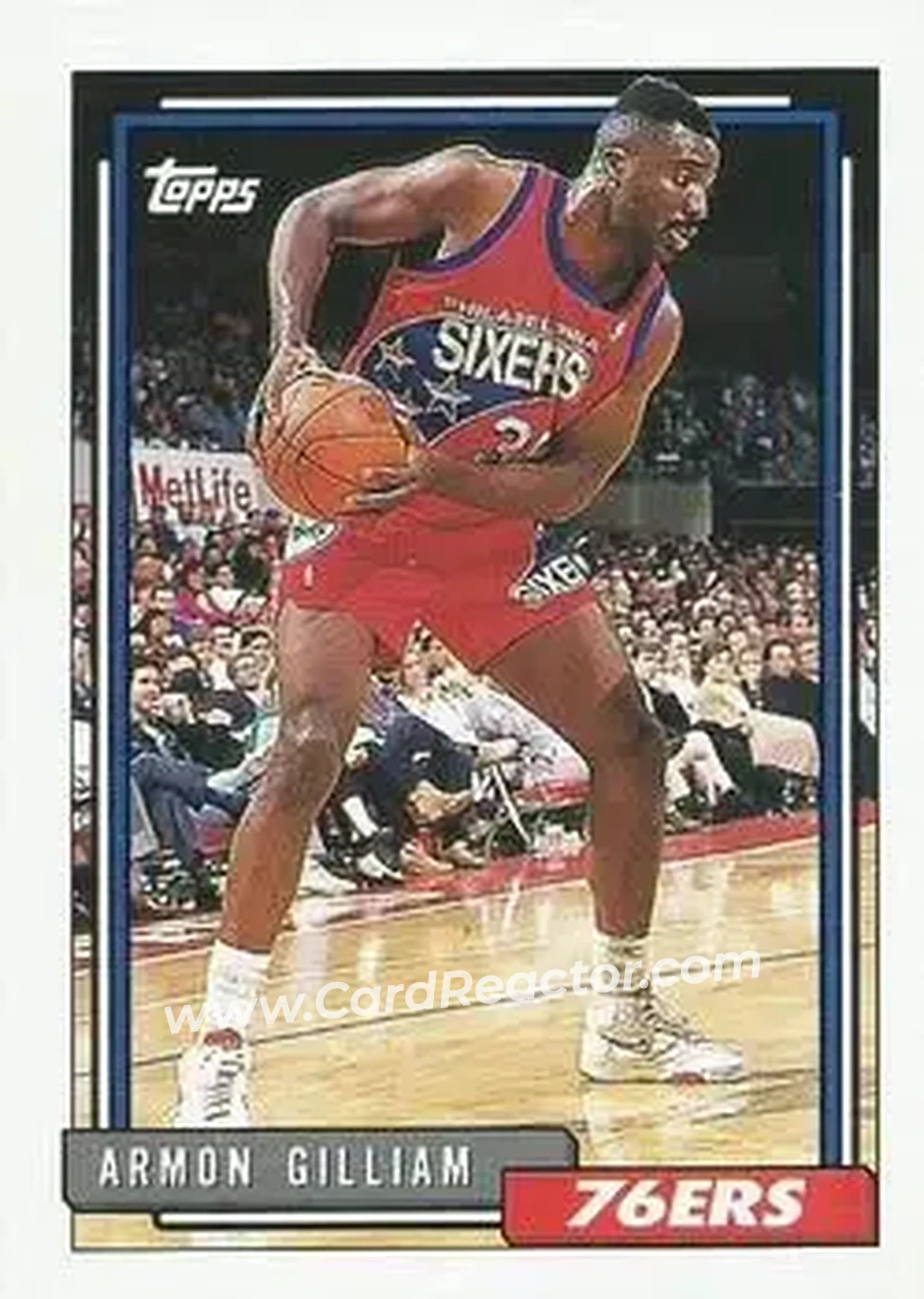 1992-93 Topps #12 - Armon Gilliam - Philadelphia 76ers - Front