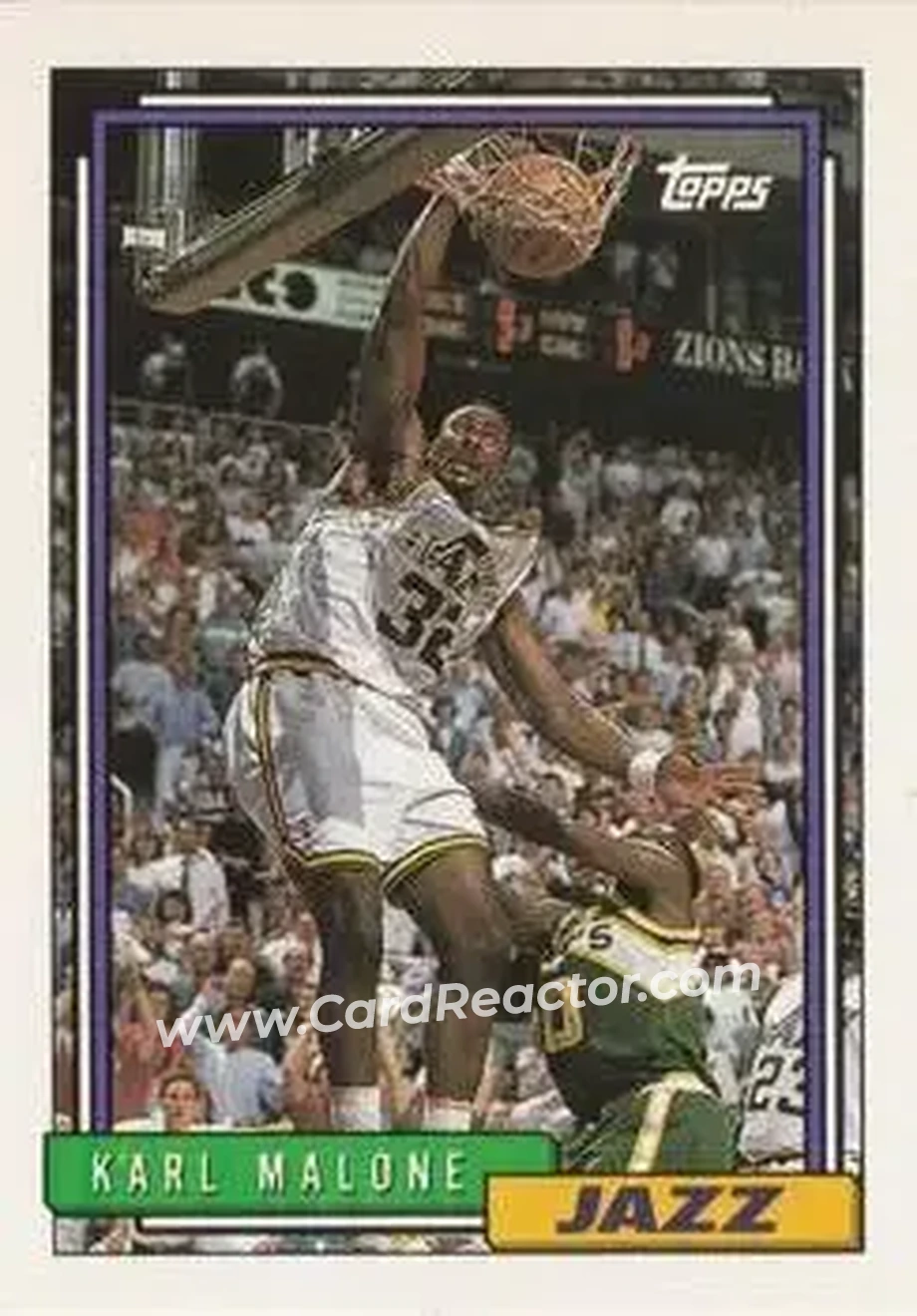 1992-93 Topps #20 - Karl Malone - Utah Jazz - Front