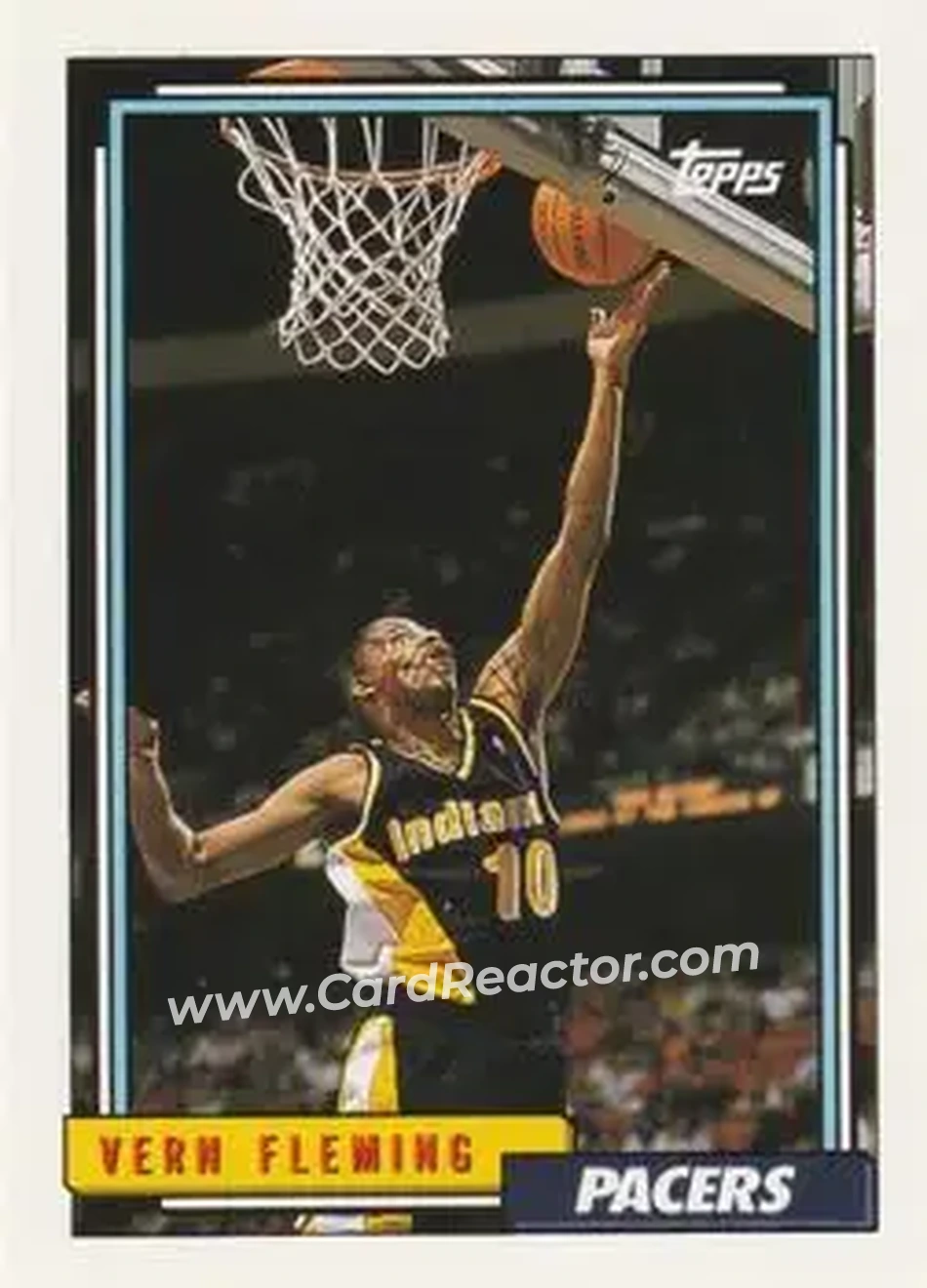 1992-93 Topps #23 - Vern Fleming - Indiana Pacers - Front
