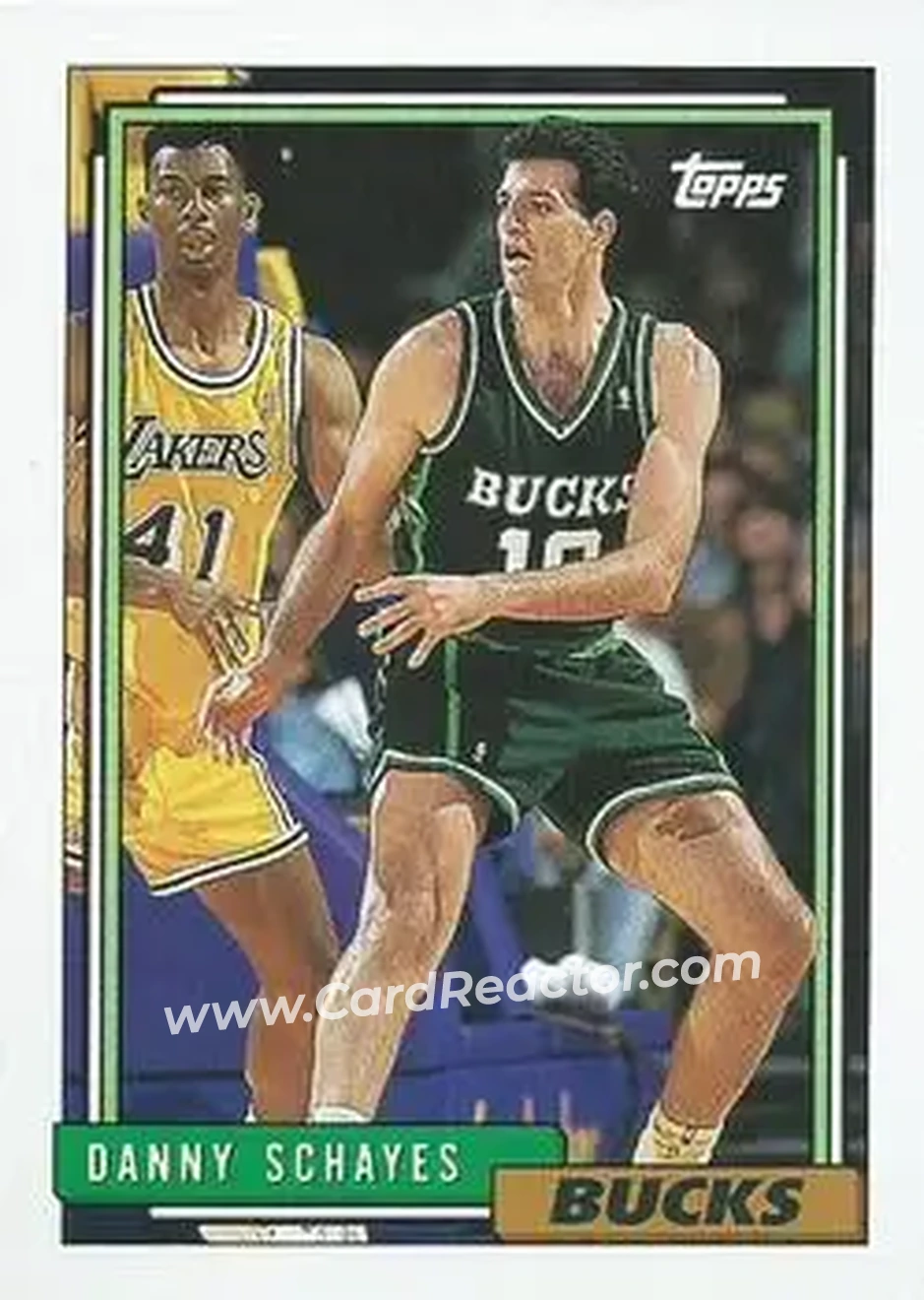 1992-93 Topps #26 - Danny Schayes - Milwaukee Bucks - Front