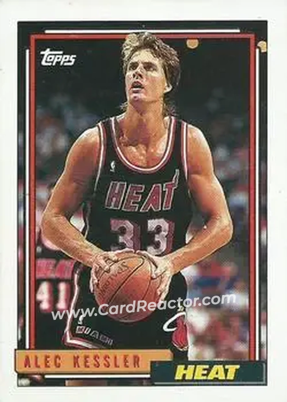 1992-93 Topps #31 - Alec Kessler - Miami Heat - Front