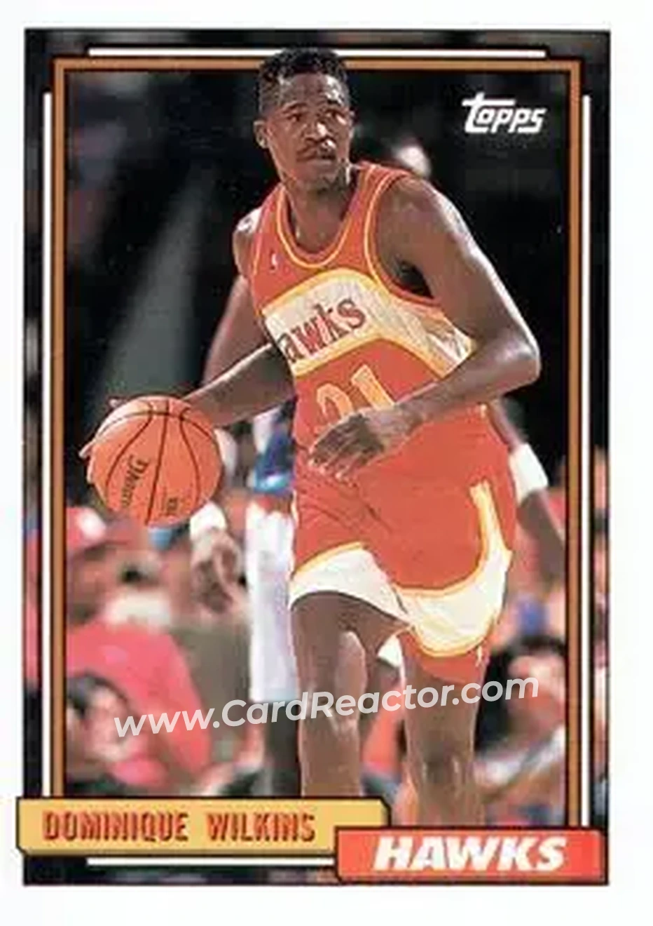 1992-93 Topps #35 - Dominique Wilkins - Atlanta Hawks - Front