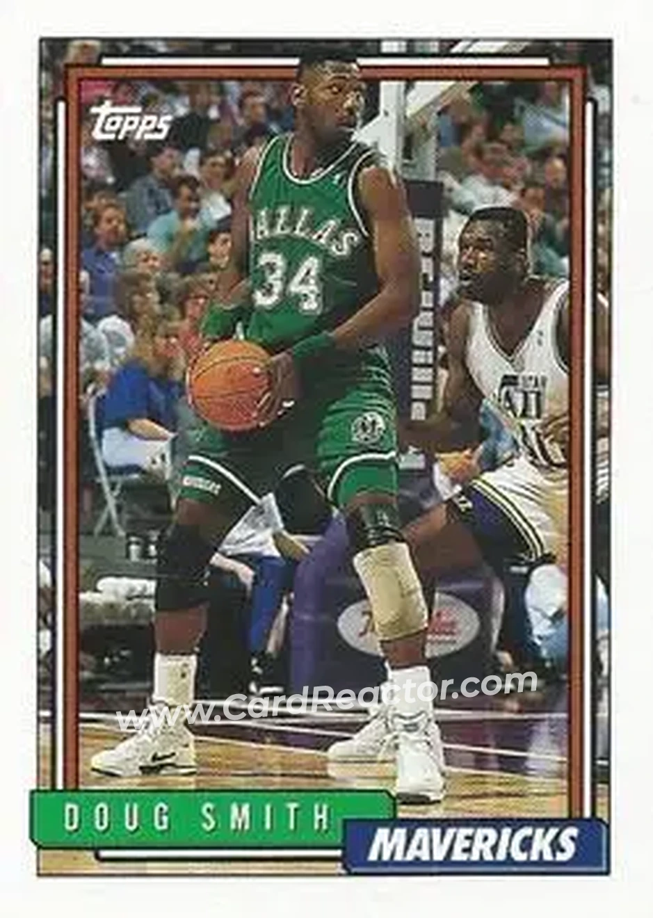 1992-93 Topps #46 - Doug Smith - Dallas Mavericks - Front