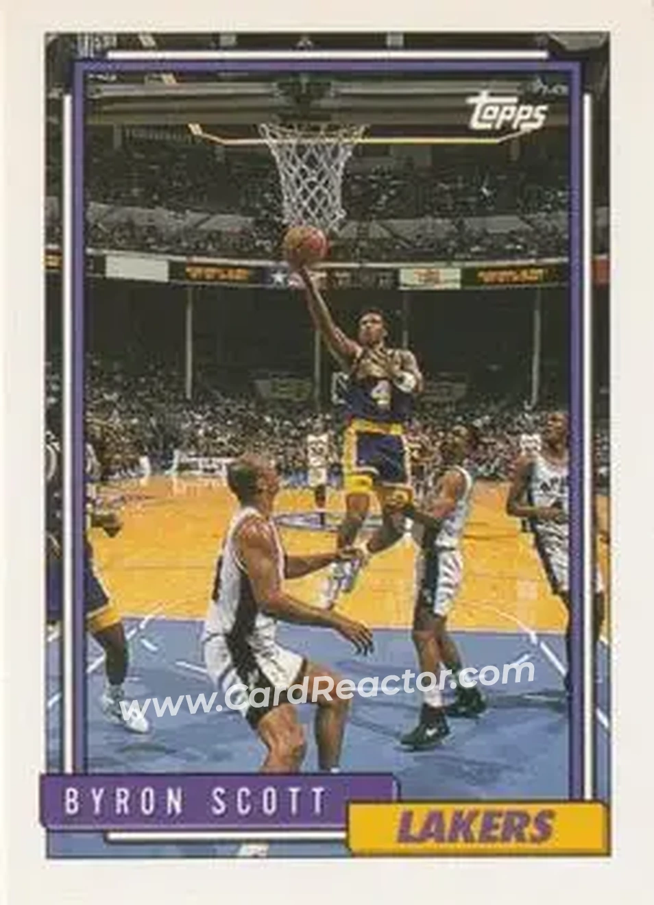1992-93 Topps #47 - Byron Scott - Los Angeles Lakers - Front