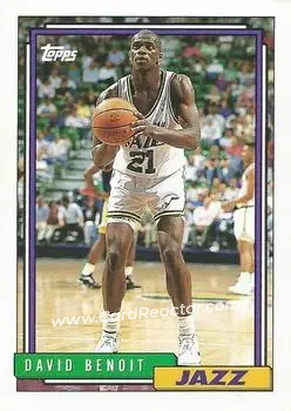 1992-93 Topps #49 - David Benoit - Utah Jazz - Front
