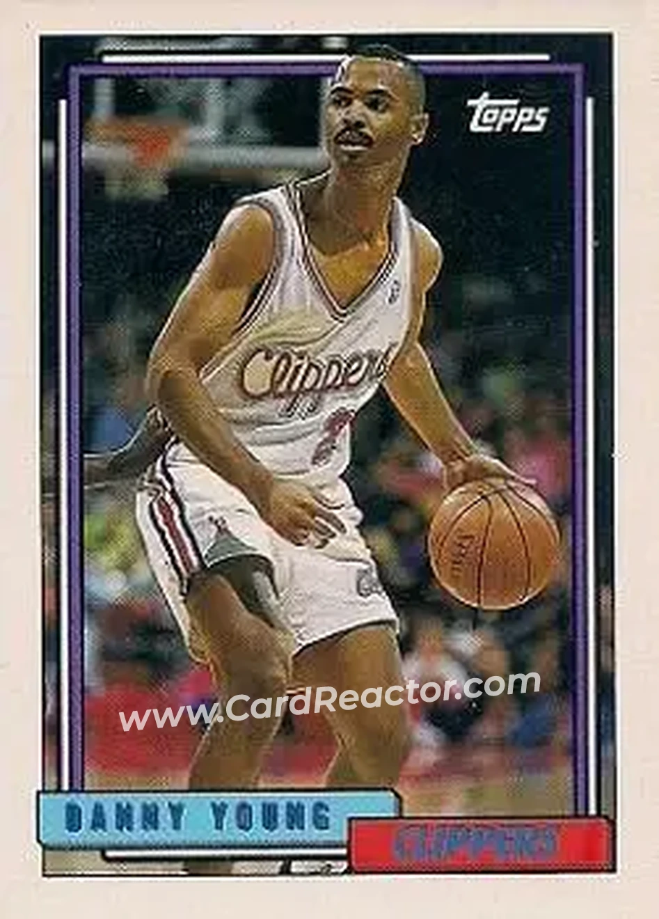 1992-93 Topps #53 - Danny Young - Los Angeles Clippers - Front