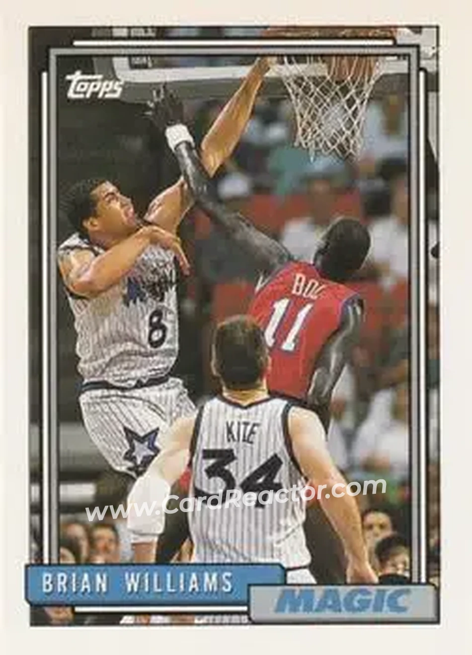 1992-93 Topps #55 - Bison Dele - Orlando Magic - Front