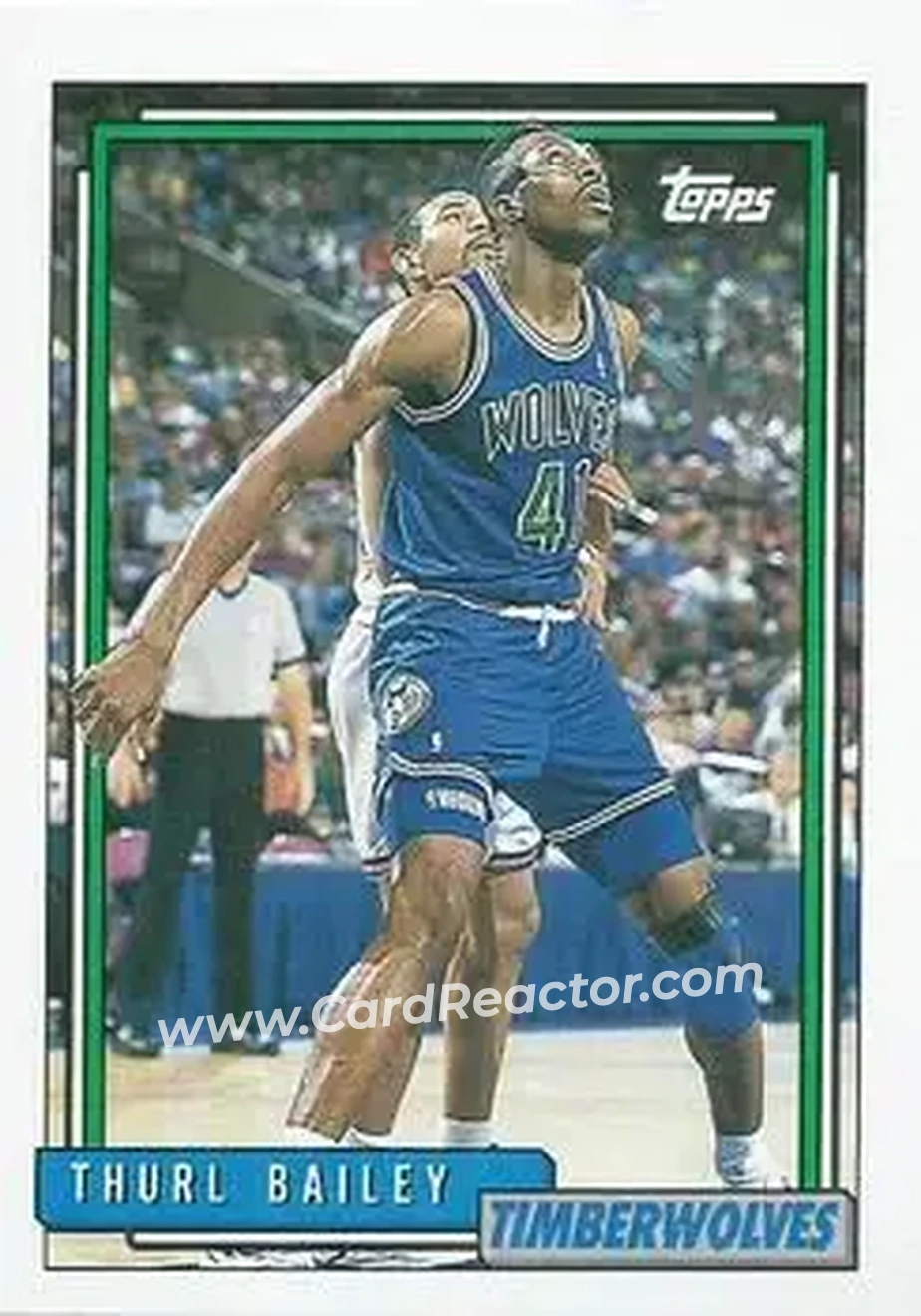 1992-93 Topps #59 - Thurl Bailey - Minnesota Timberwolves - Front