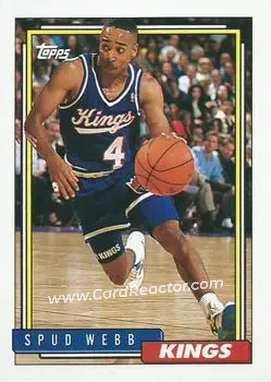 1992-93 Topps #63 - Spud Webb - Sacramento Kings - Front