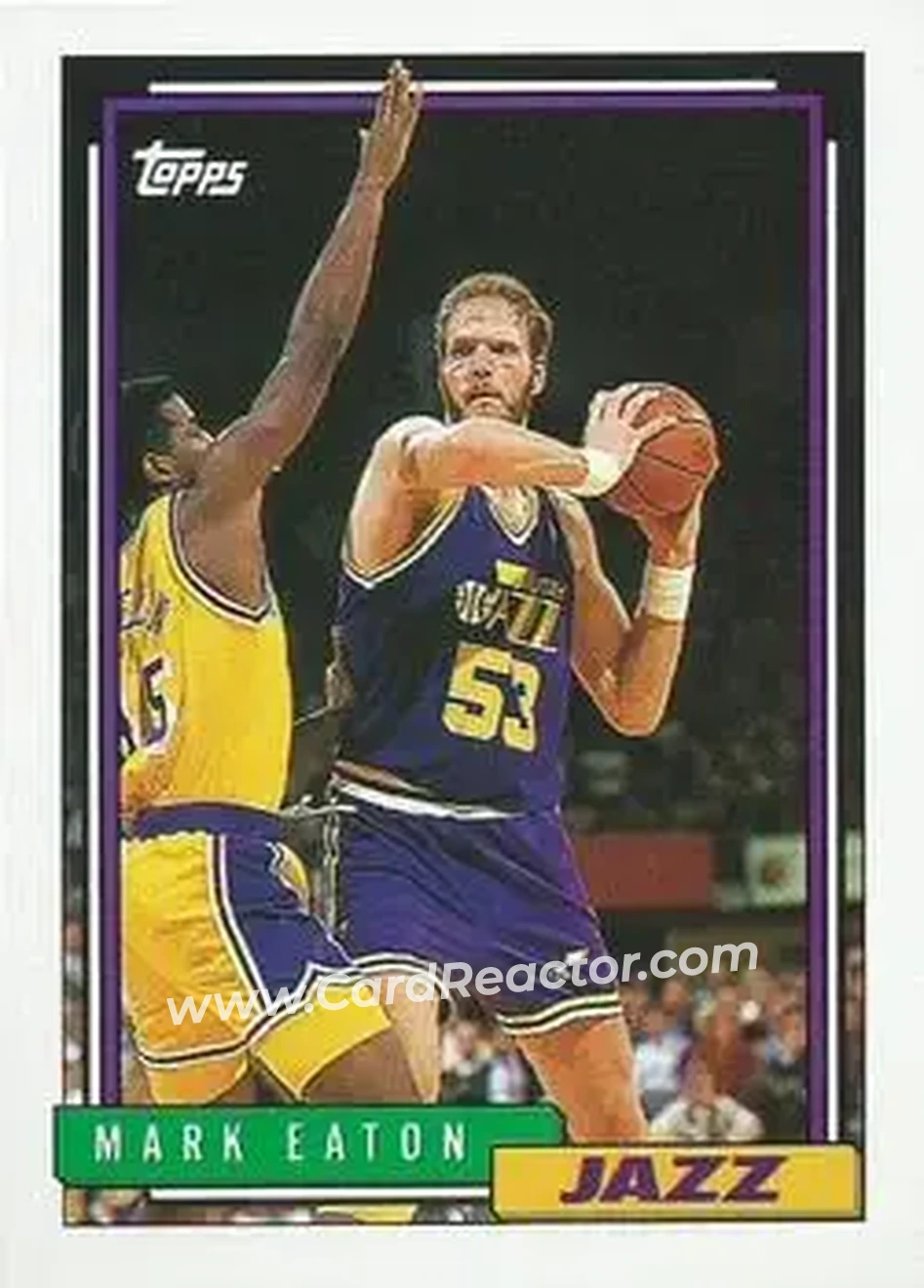 1992-93 Topps #71 - Mark Eaton - Utah Jazz - Front