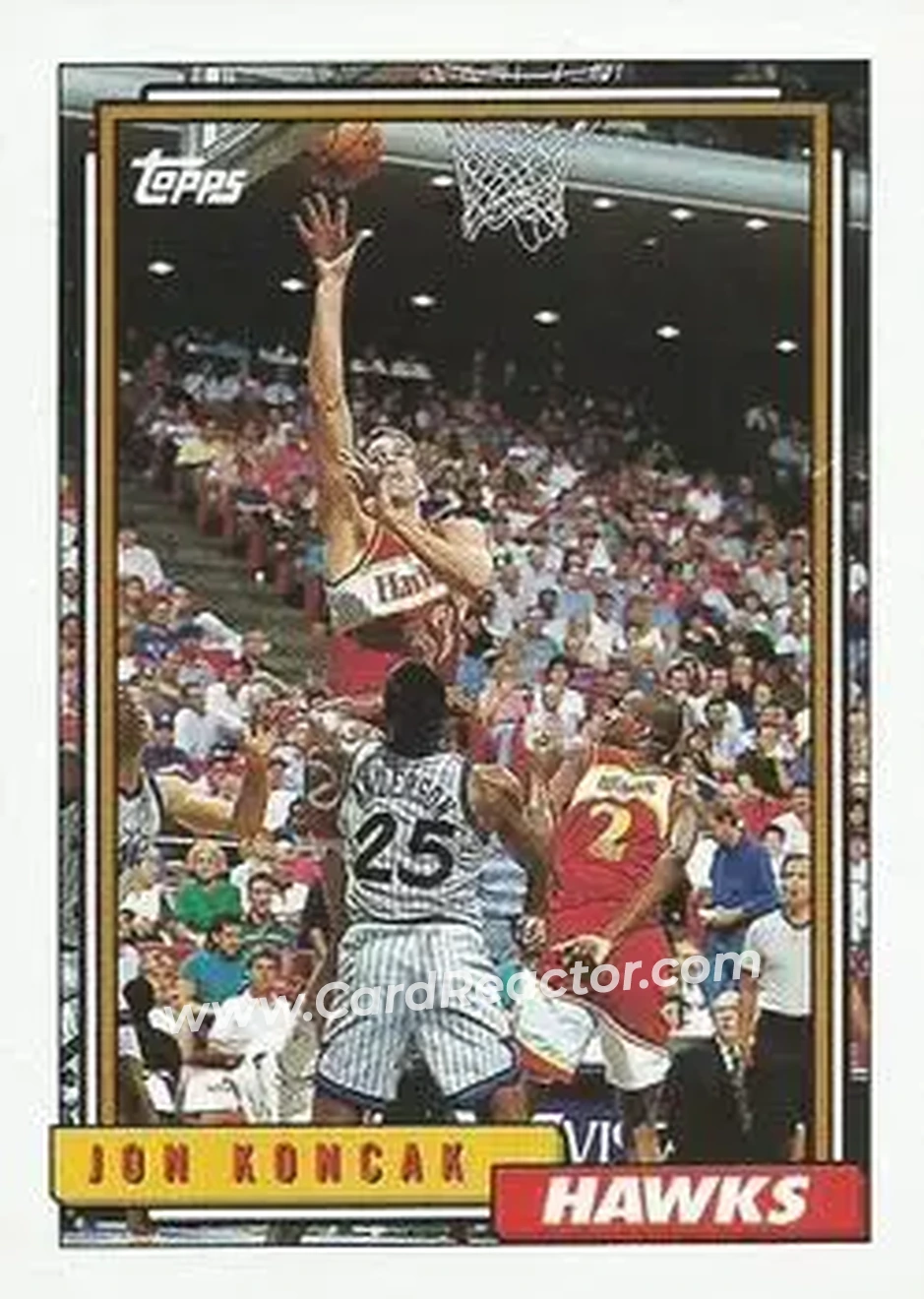 1992-93 Topps #78 - Jon Koncak - Atlanta Hawks - Front 1992-93 Topps #78 - Jon Koncak - Atlanta Hawks - Front