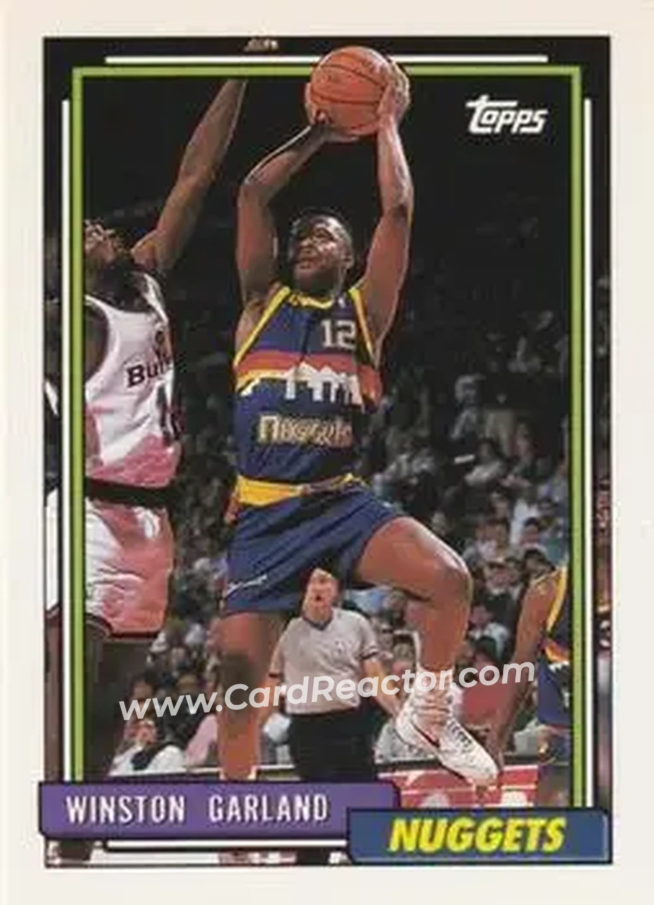 1992-93 Topps #83 - Winston Garland - Denver Nuggets - Front