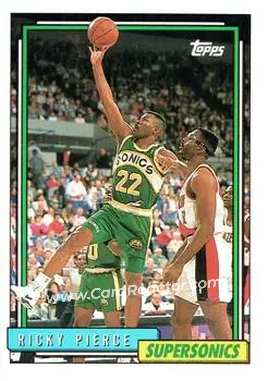 1992-93 Topps #85 - Ricky Pierce - Seattle SuperSonics - Front