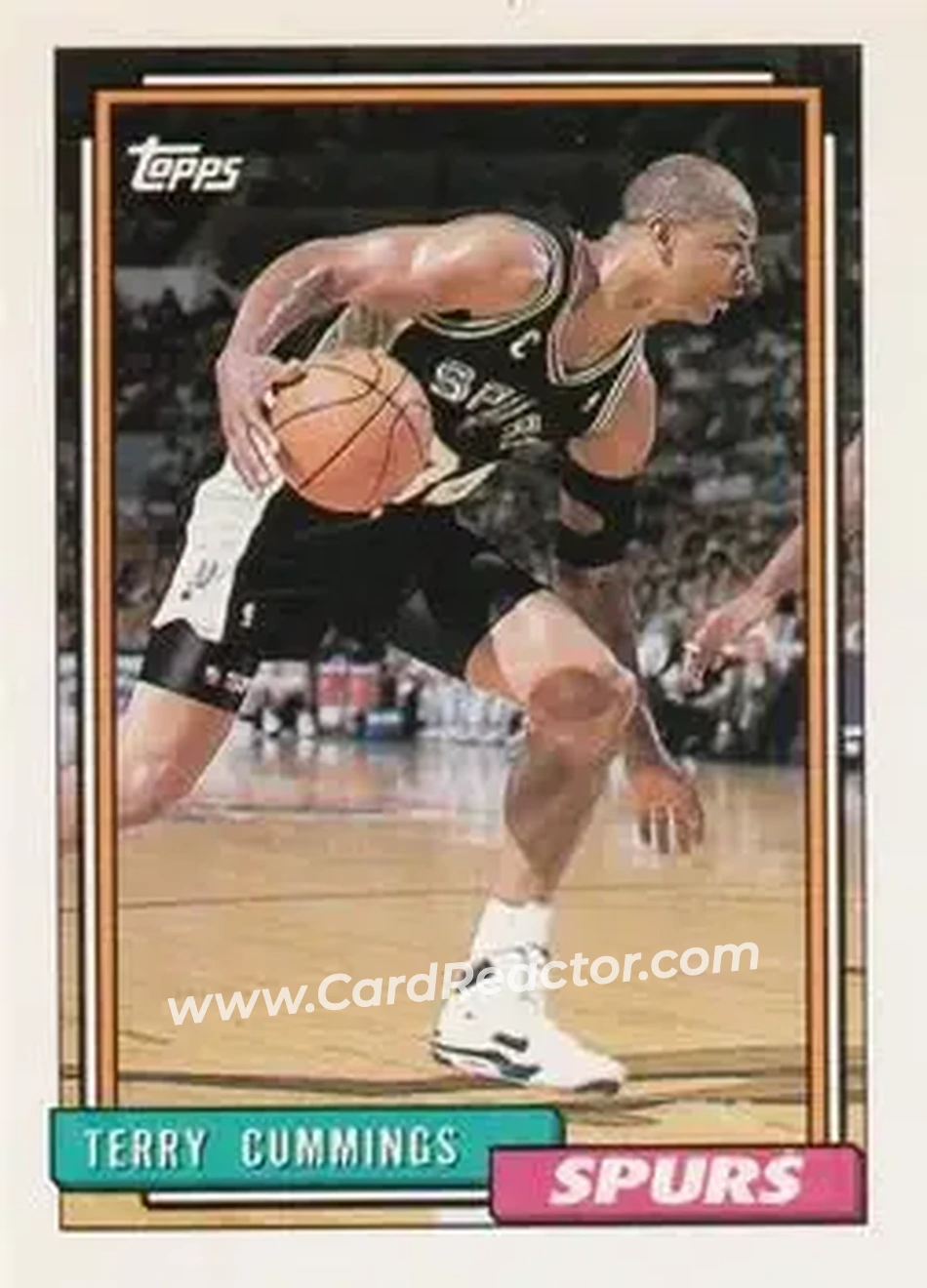 1992-93 Topps #91 - Terry Cummings - San Antonio Spurs - Front