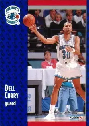 1991-92 Fleer #19 - Dell Curry - Charlotte Hornets