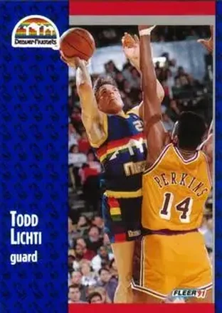 1991-92 Fleer #51 - Todd Lichti - Denver Nuggets