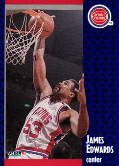 1991-92 Fleer #60 - James Edwards - Detroit Pistons